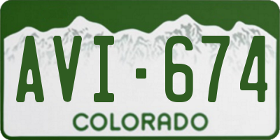 CO license plate AVI674
