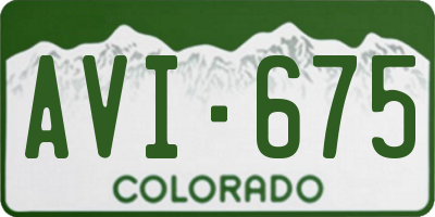 CO license plate AVI675