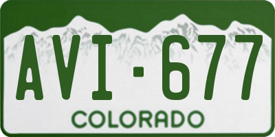 CO license plate AVI677