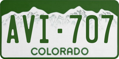 CO license plate AVI707
