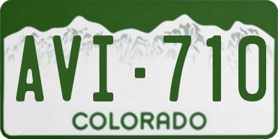 CO license plate AVI710