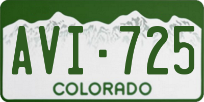 CO license plate AVI725
