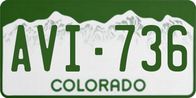 CO license plate AVI736