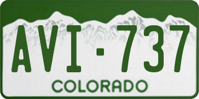 CO license plate AVI737