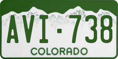 CO license plate AVI738
