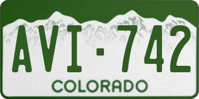 CO license plate AVI742