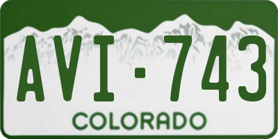 CO license plate AVI743