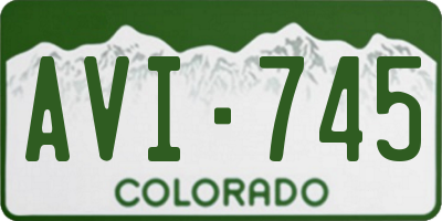 CO license plate AVI745
