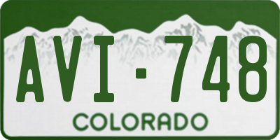 CO license plate AVI748