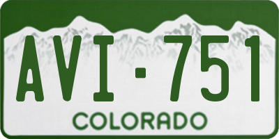 CO license plate AVI751