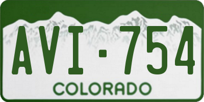 CO license plate AVI754