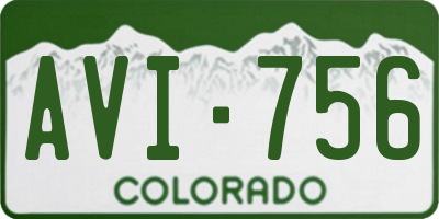 CO license plate AVI756