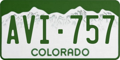 CO license plate AVI757