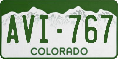 CO license plate AVI767