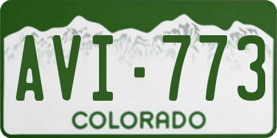 CO license plate AVI773