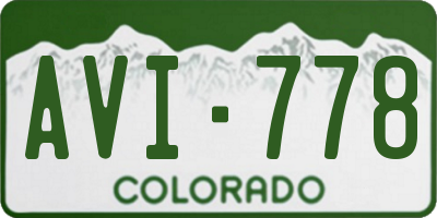 CO license plate AVI778
