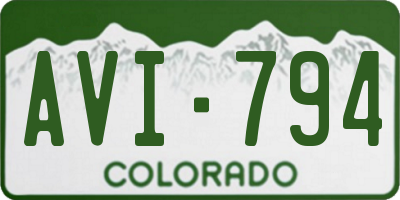CO license plate AVI794