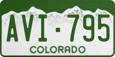 CO license plate AVI795