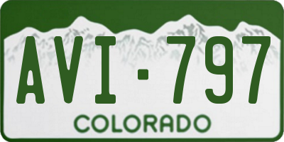 CO license plate AVI797