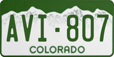CO license plate AVI807