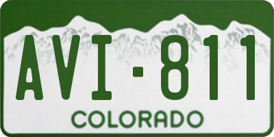 CO license plate AVI811