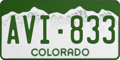 CO license plate AVI833