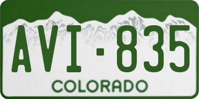 CO license plate AVI835