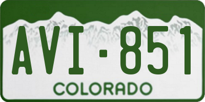 CO license plate AVI851