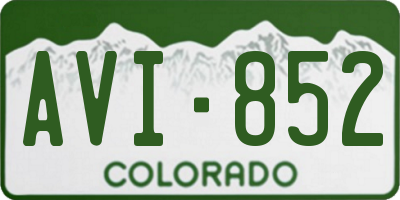 CO license plate AVI852