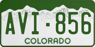CO license plate AVI856