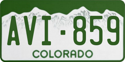 CO license plate AVI859