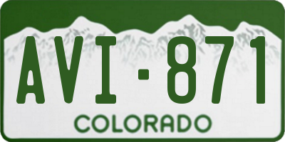 CO license plate AVI871