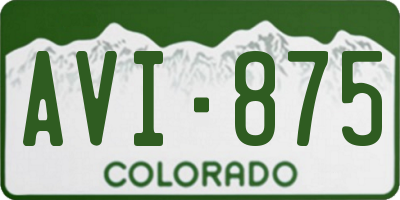 CO license plate AVI875