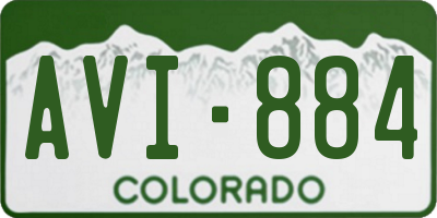 CO license plate AVI884