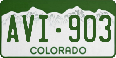CO license plate AVI903