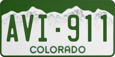 CO license plate AVI911