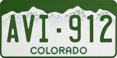 CO license plate AVI912