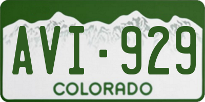 CO license plate AVI929