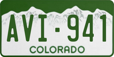 CO license plate AVI941