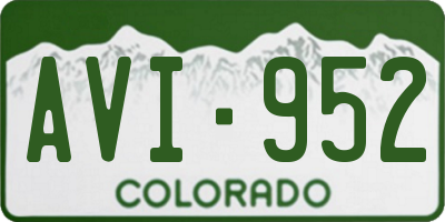 CO license plate AVI952