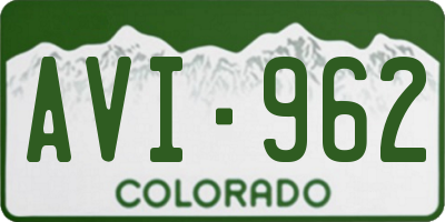 CO license plate AVI962