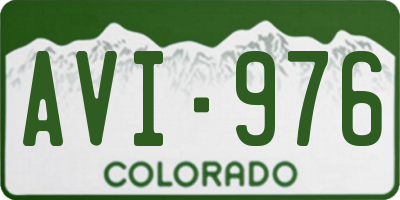 CO license plate AVI976