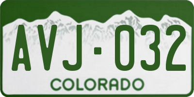 CO license plate AVJ032
