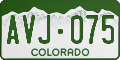 CO license plate AVJ075