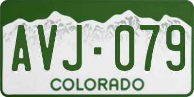 CO license plate AVJ079