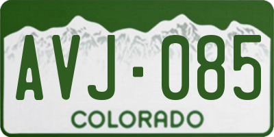 CO license plate AVJ085