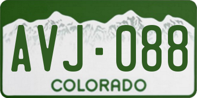 CO license plate AVJ088