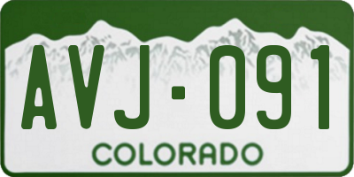 CO license plate AVJ091