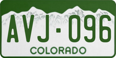 CO license plate AVJ096