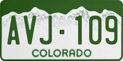CO license plate AVJ109